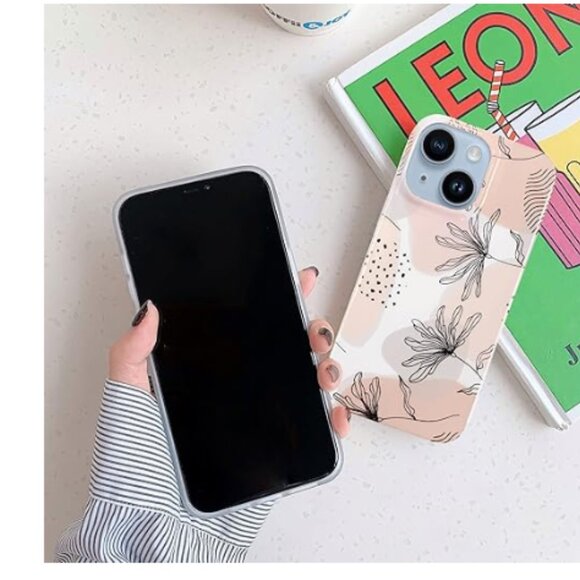 J.west Case Compatible with iPhone 15 Case 6.1,Aesthetic Minimalist Modern